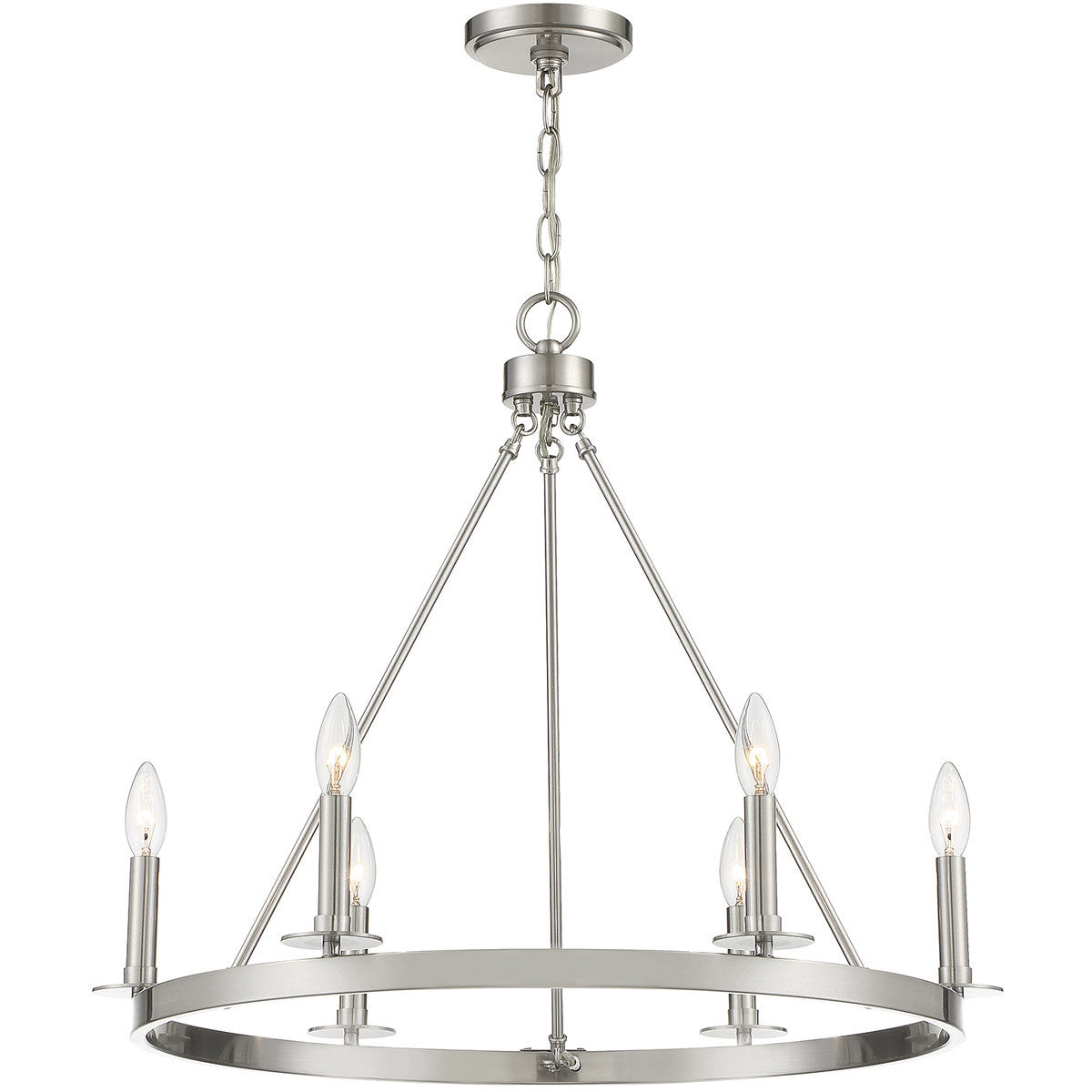 Meridian 6-Light Chandelier in Brushed Nickel M10093BN