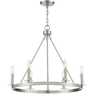 Meridian Lite Trends 6-Light Chandelier in Brushed Nickel M10093BN