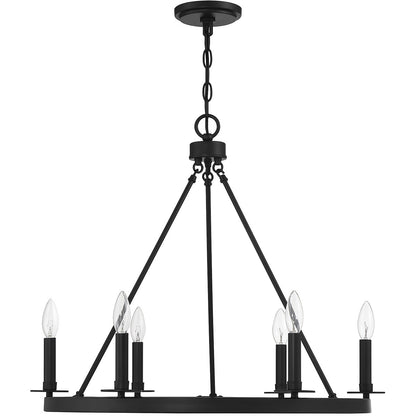 Meridian Lite Trends 6-Light Chandelier in Matte Black M10093MBK