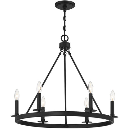 Meridian 6-Light Chandelier in Matte Black M10093MBK