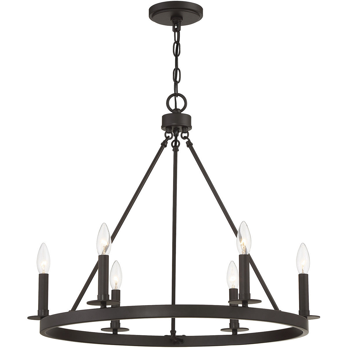 Meridian Lite Trends 6-Light Chandelier in Oil Rubbed Bronze M10093ORB