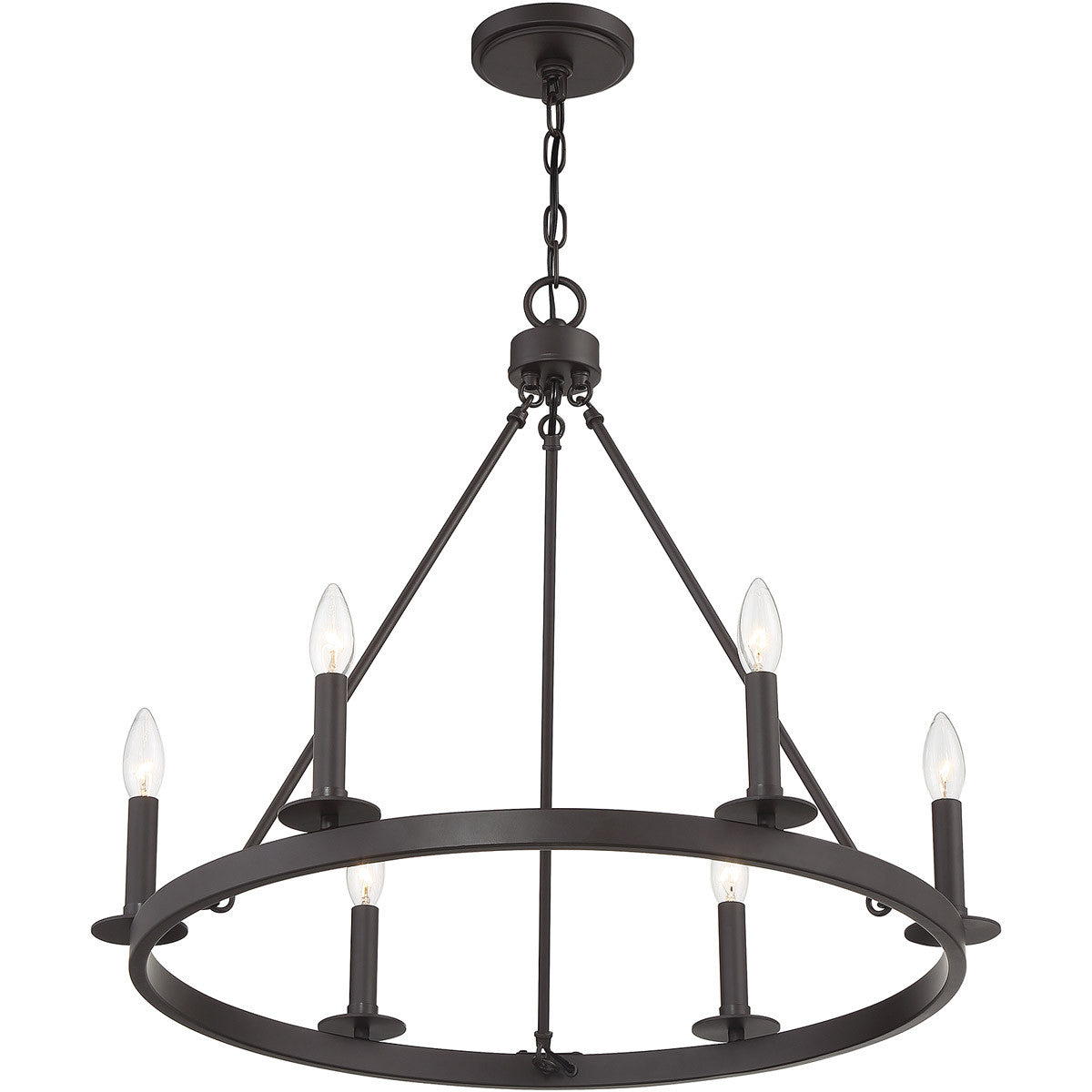 Meridian Lite Trends 6-Light Chandelier in Oil Rubbed Bronze M10093ORB