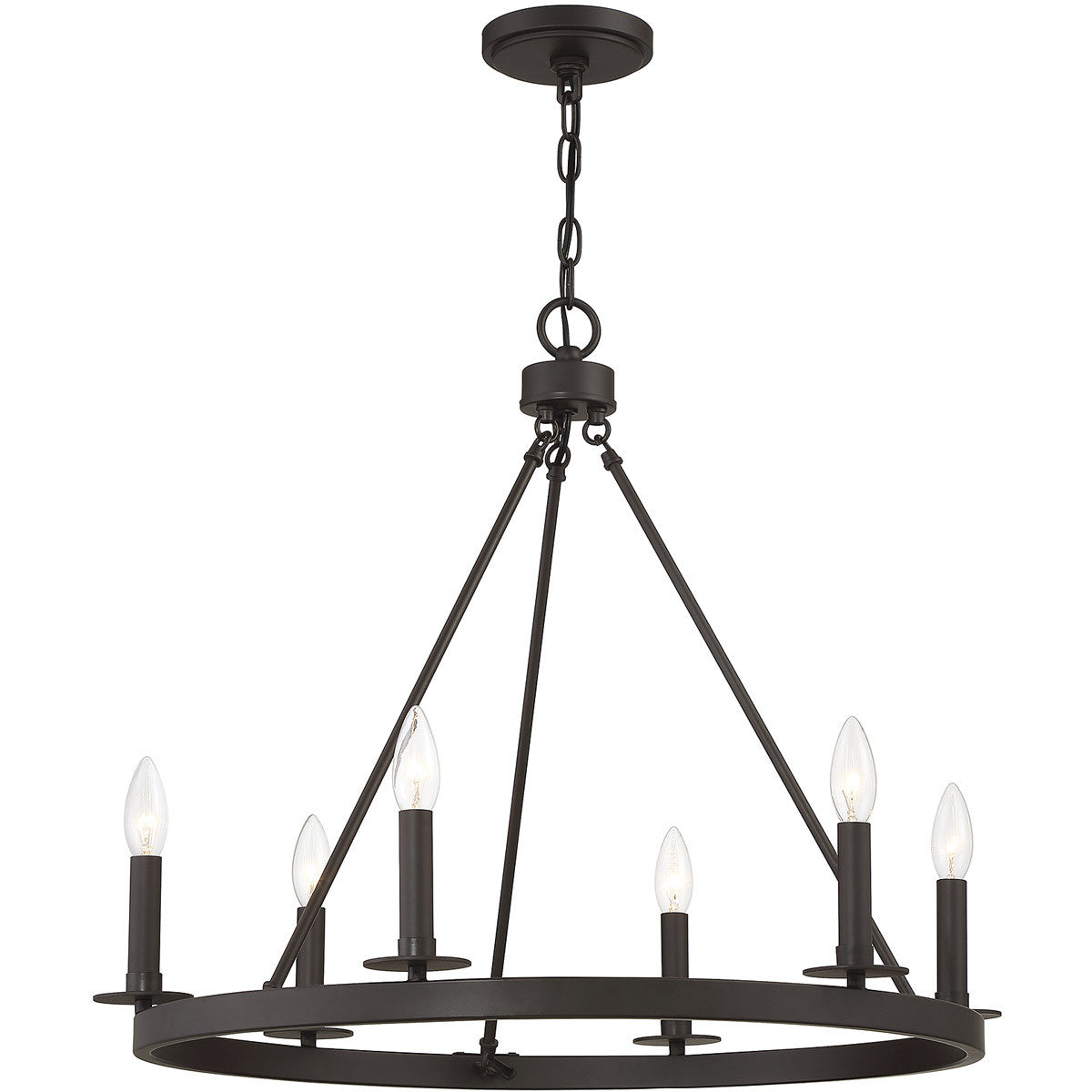 Meridian Lite Trends 6-Light Chandelier in Oil Rubbed Bronze M10093ORB