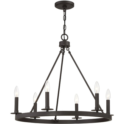 Meridian Lite Trends 6-Light Chandelier in Oil Rubbed Bronze M10093ORB