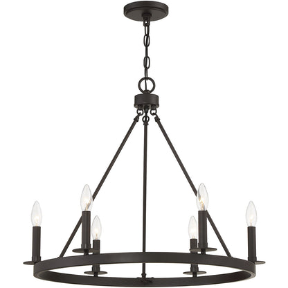 Meridian 6-Light Chandelier in Oil Rubbed Bronze M10093ORB