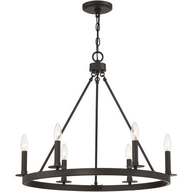 Meridian Lite Trends 6-Light Chandelier in Oil Rubbed Bronze M10093ORB