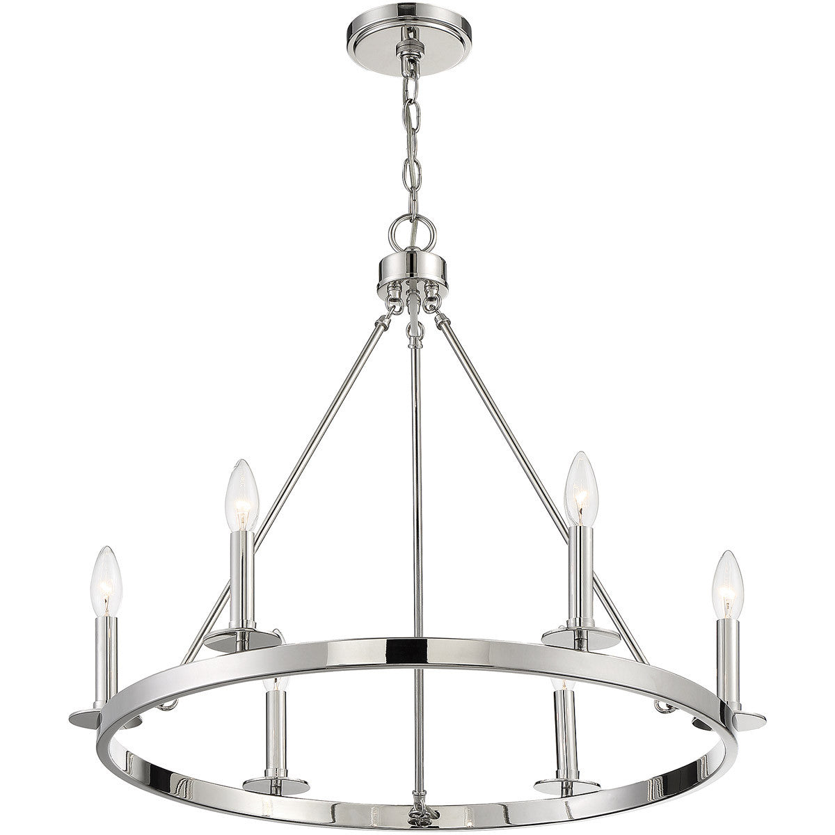 Meridian Lite Trends 6-Light Chandelier in Polished Nickel M10093PN