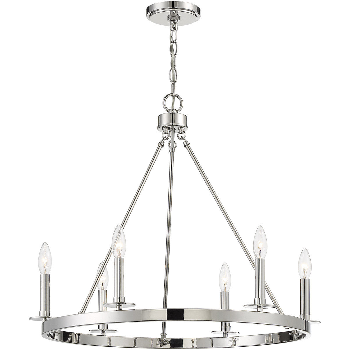 Meridian Lite Trends 6-Light Chandelier in Polished Nickel M10093PN