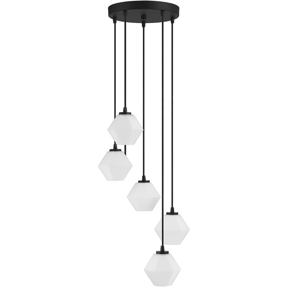 Meridian Lite Trends 5-Light Chandelier in Matte Black M10094MBK