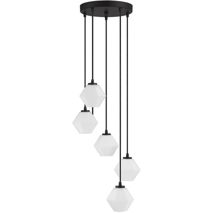 Meridian Lite Trends 5-Light Chandelier in Matte Black M10094MBK