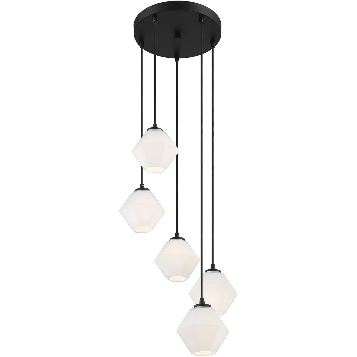 Meridian Lite Trends 5-Light Chandelier in Matte Black M10094MBK