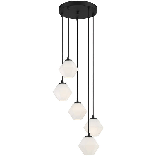 Meridian 5-Light Chandelier in Matte Black M10094MBK