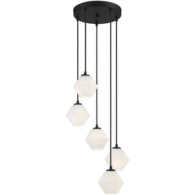 Meridian Lite Trends 5-Light Chandelier in Matte Black M10094MBK