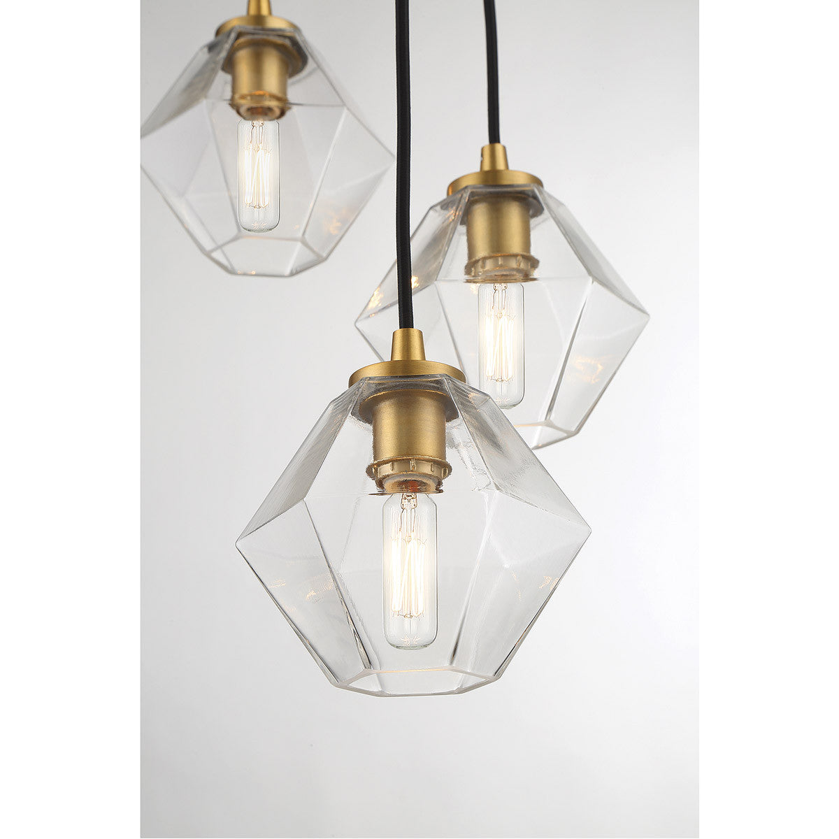 Meridian Lite Trends 5-Light Chandelier in Natural Brass M10095NB