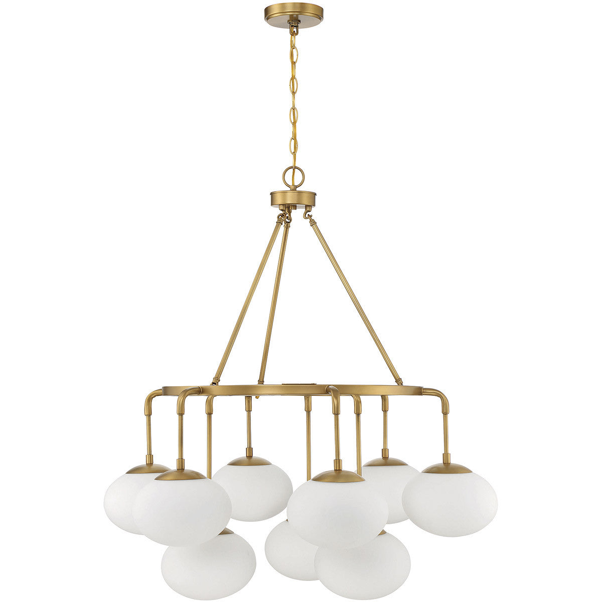 Meridian Lite Trends 9-Light Chandelier in Natural Brass M10098NB