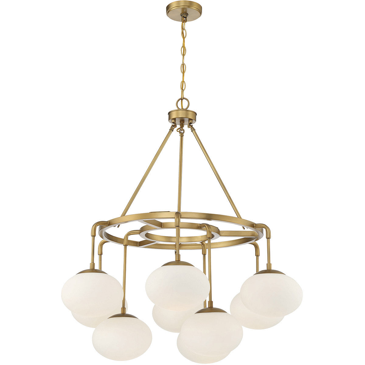 Meridian Lite Trends 9-Light Chandelier in Natural Brass M10098NB