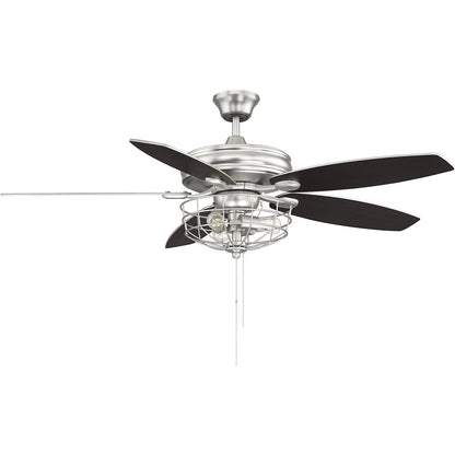 Meridian Lite Trends 52" 3-Light Ceiling Fan in Brushed Nickel M2006BN