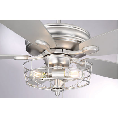 Meridian Lite Trends 52" 3-Light Ceiling Fan in Brushed Nickel M2006BN