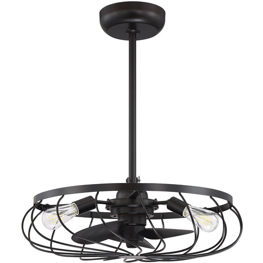 Meridian 14" 3-Light Fan D'Lier in Oil Rubbed Bronze M2008ORB