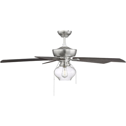 Meridian Lite Trends 52" 1-Light Ceiling Fan in Brushed Nickel M2009BN