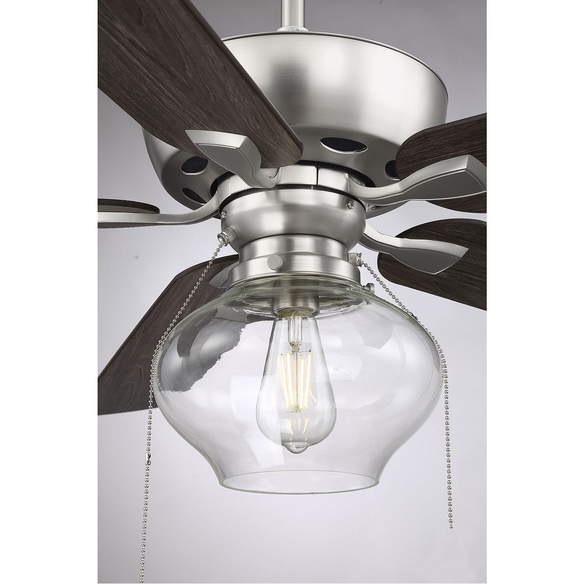 Meridian Lite Trends 52" 1-Light Ceiling Fan in Brushed Nickel M2009BN