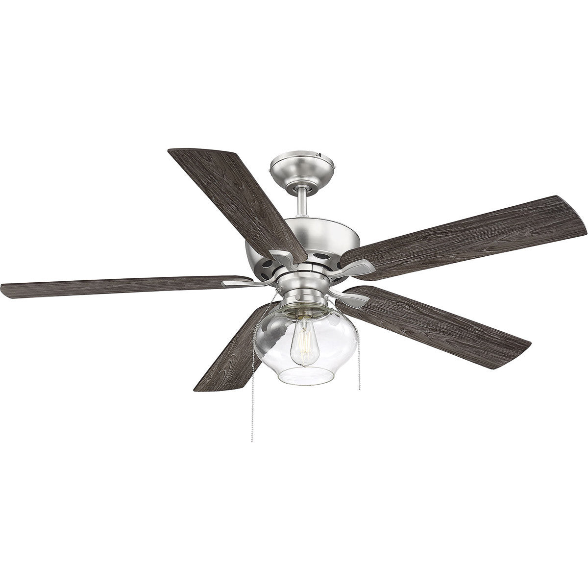 Meridian 52" 1-Light Ceiling Fan in Brushed Nickel M2009BN