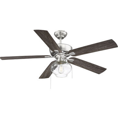 Meridian Lite Trends 52" 1-Light Ceiling Fan in Brushed Nickel M2009BN