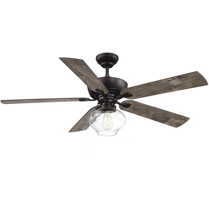 Meridian Lite Trends 52" 1-Light Ceiling Fan in Oil Rubbed Bronze M2009ORB