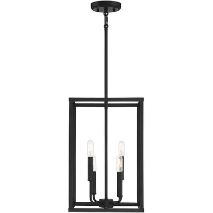 Meridian Lite Trends 4-Light Pendant in Matte Black M30008MBK