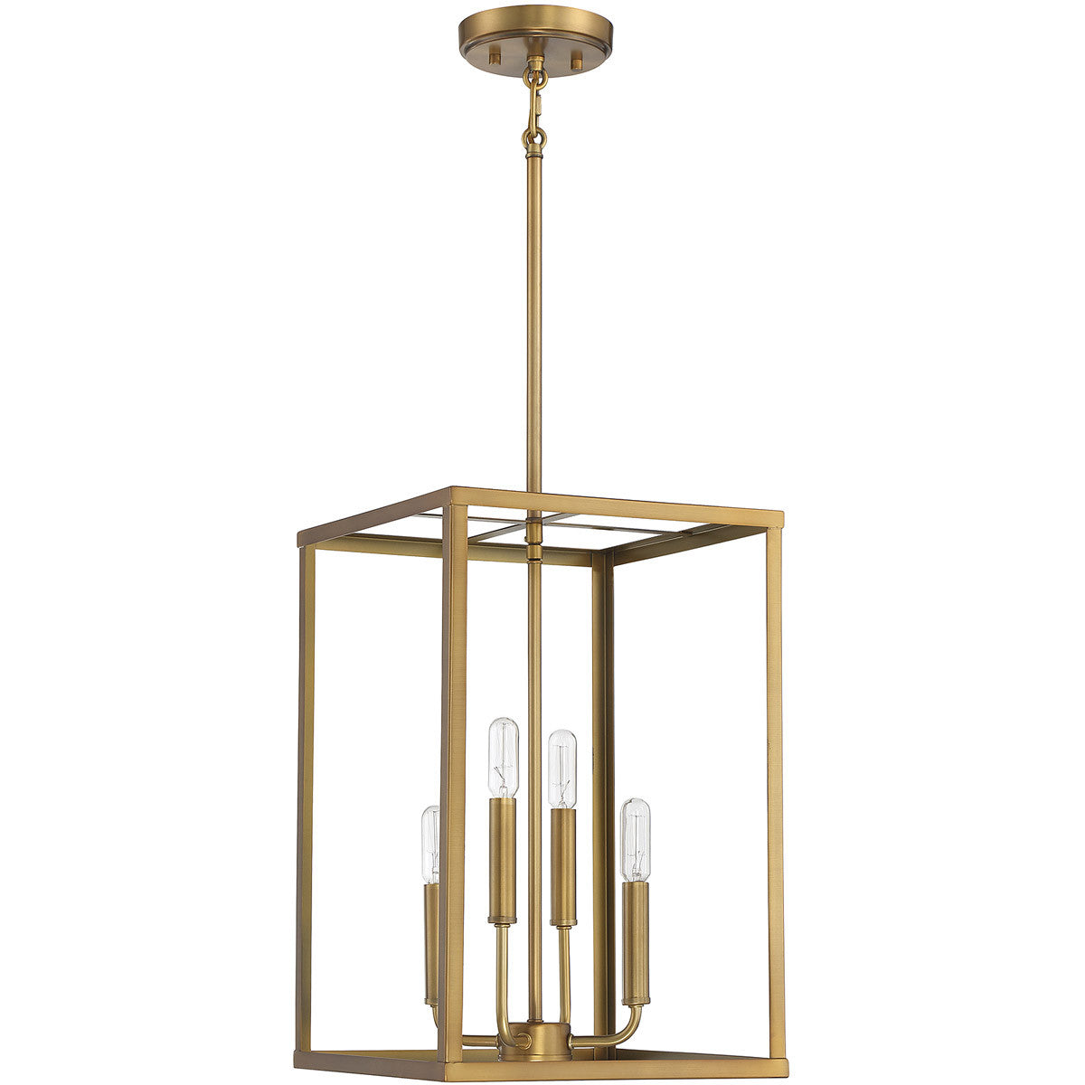 Meridian Lite Trends 4-Light Pendant in Natural Brass M30008NB