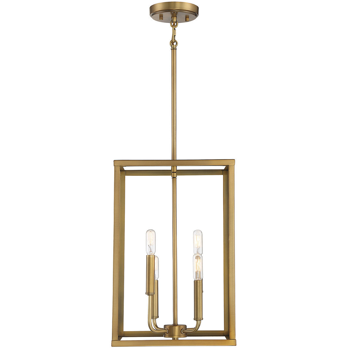 Meridian Lite Trends 4-Light Pendant in Natural Brass M30008NB