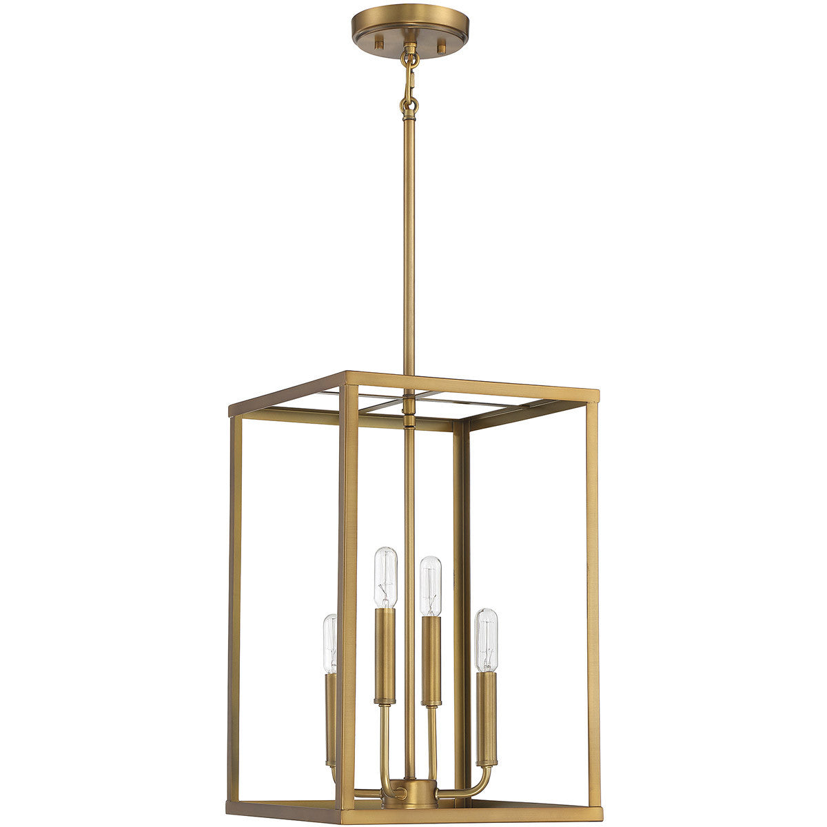 Meridian 4-Light Pendant in Natural Brass M30008NB