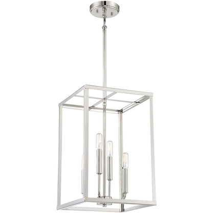 Meridian Lite Trends 4-Light Pendant in Polished Nickel M30008PN