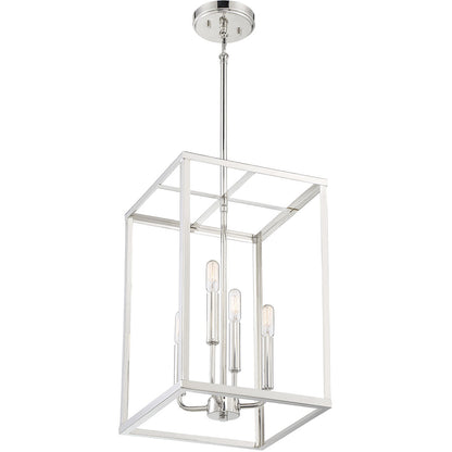 Meridian Lite Trends 4-Light Pendant in Polished Nickel M30008PN