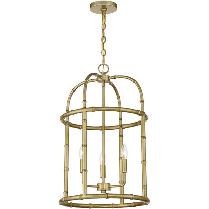 Meridian Lite Trends 3-Light Pendant in Burnished Brass M30010BB