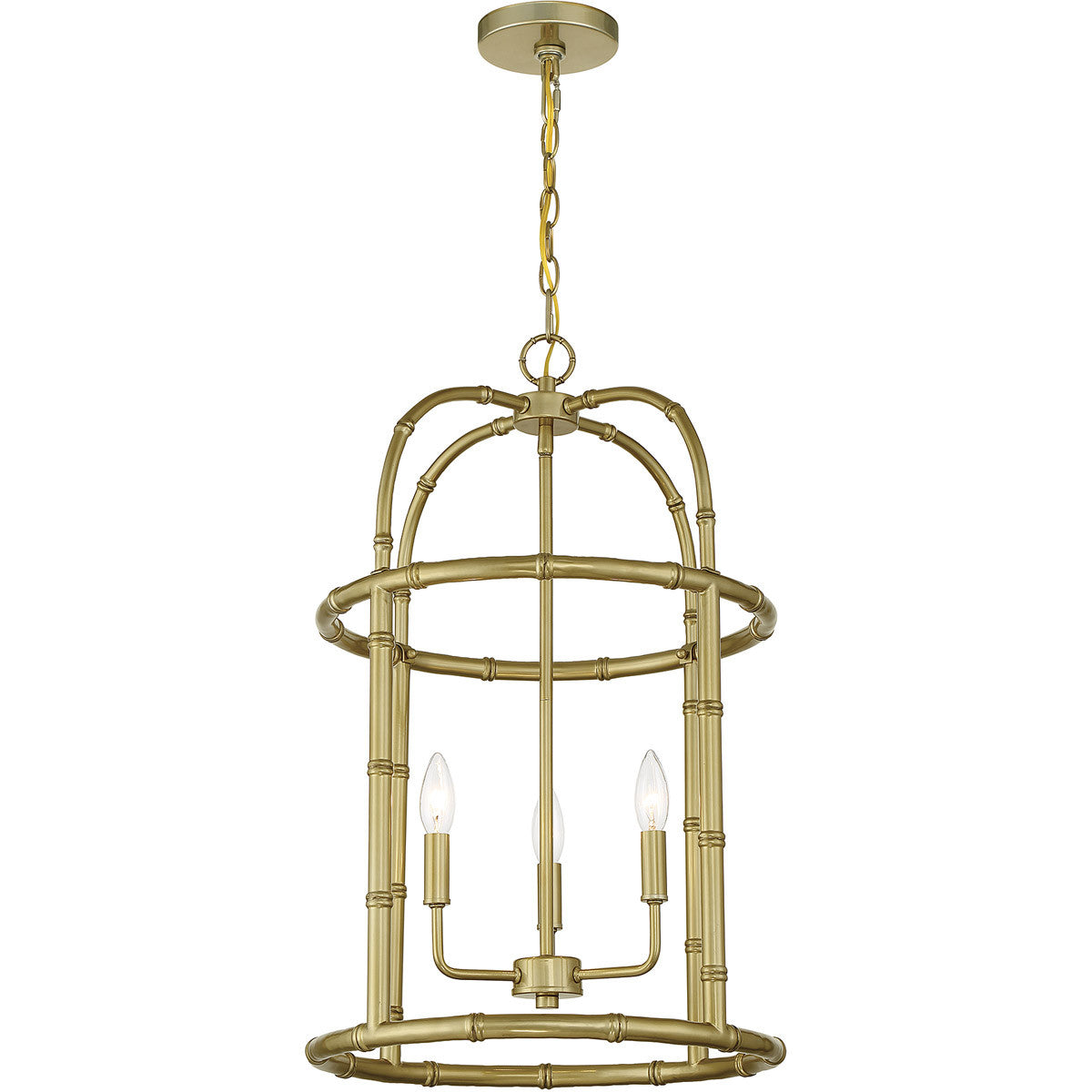 Meridian Lite Trends 3-Light Pendant in Burnished Brass M30010BB