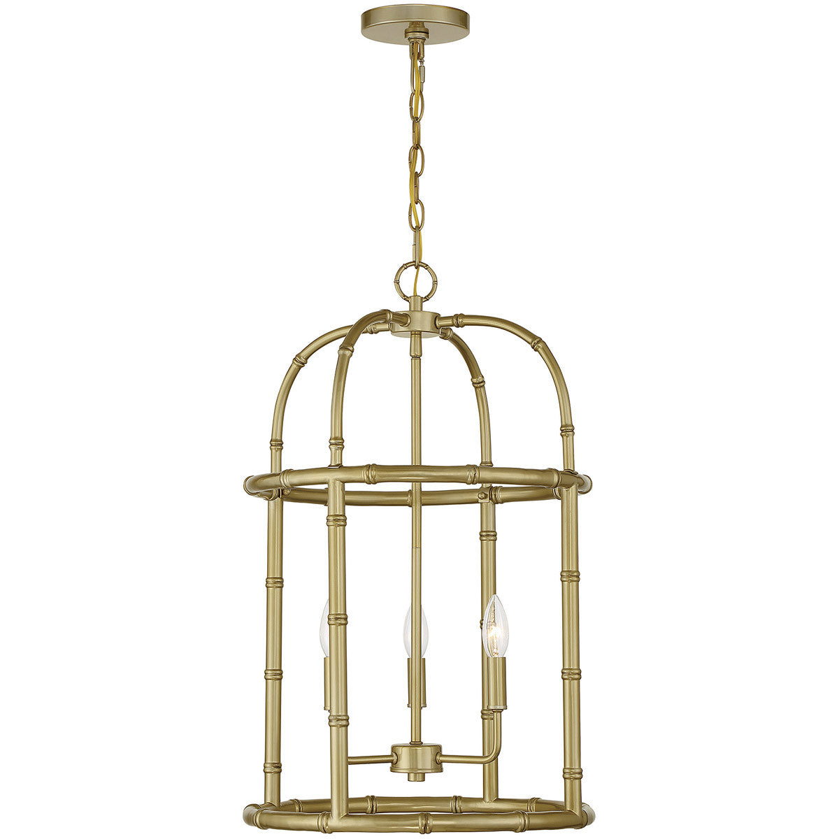 Meridian 3-Light Pendant in Burnished Brass M30010BB