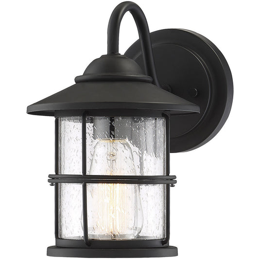 Meridian 1-Light Outdoor Wall Lantern in Matte Black M50014BK