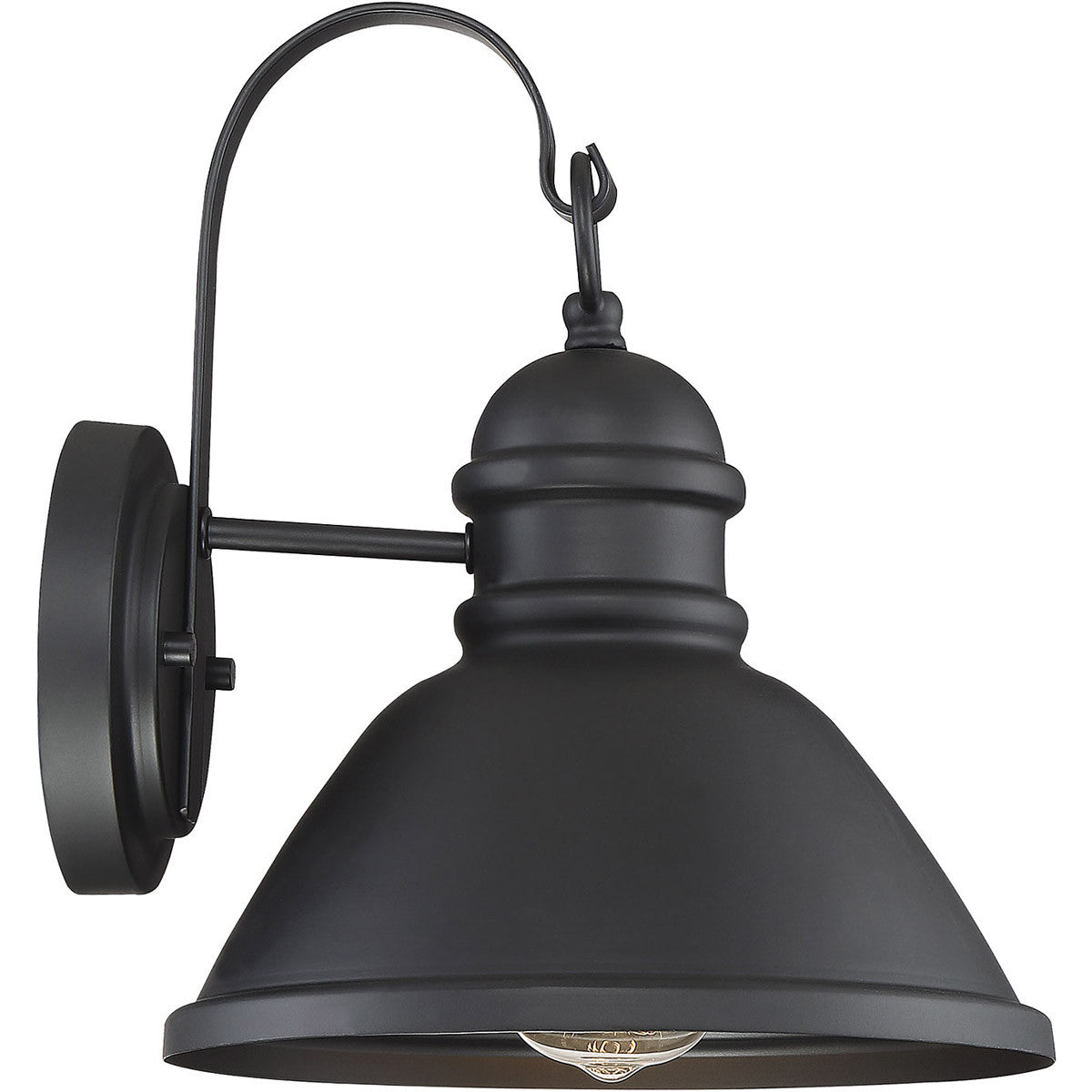 Meridian Lite Trends 1-Light Outdoor Wall Lantern in Matte Black M50016BK