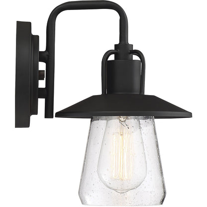 Meridian Lite Trends 1-Light Outdoor Wall Lantern in Matte Black M50022BK