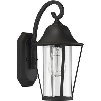 Meridian Lite Trends 1-Light Outdoor Wall Lantern in Matte Black M50023BK