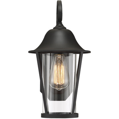 Meridian Lite Trends 1-Light Outdoor Wall Lantern in Matte Black M50023BK