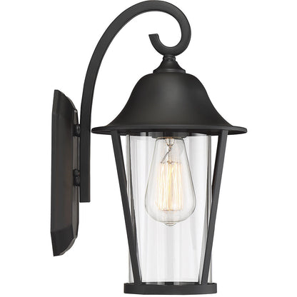 Meridian Lite Trends 1-Light Outdoor Wall Lantern in Matte Black M50023BK