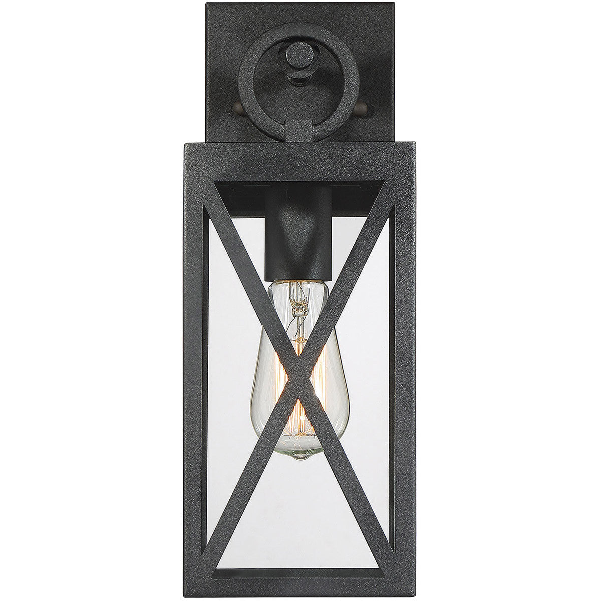 Meridian Lite Trends 1-Light Outdoor Wall Lantern in Black M50027BK