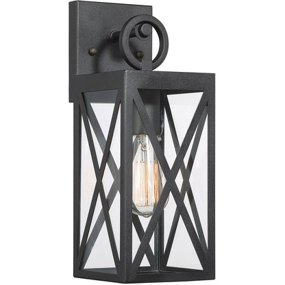 Meridian Lite Trends 1-Light Outdoor Wall Lantern in Black M50027BK