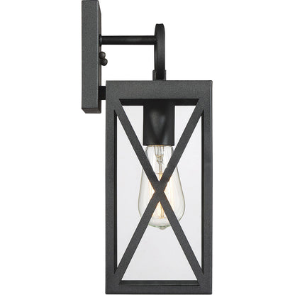 Meridian Lite Trends 1-Light Outdoor Wall Lantern in Black M50027BK