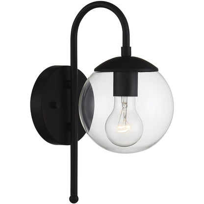 Meridian Lite Trends 1-Light Outdoor Wall Lantern in Matte Black M50030BK