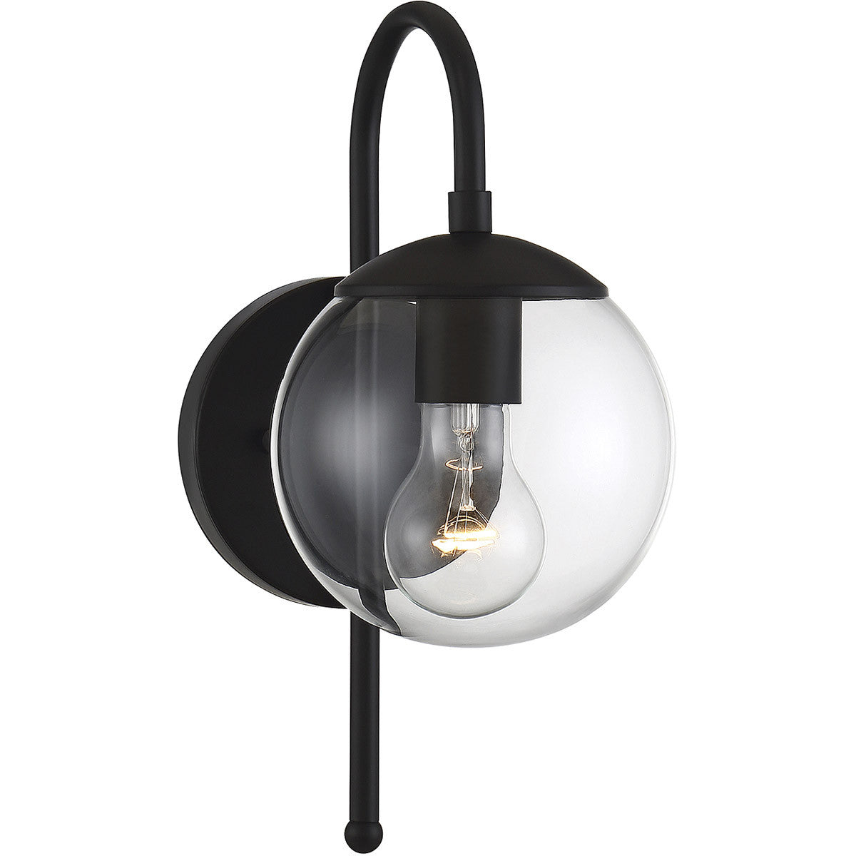 Meridian 1-Light Outdoor Wall Lantern in Matte Black M50030BK