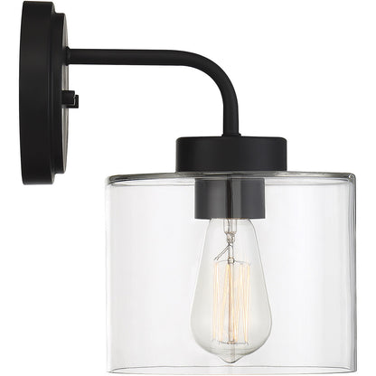 Meridian Lite Trends 1-Light Outdoor Wall Lantern in Matte Black M50034BK