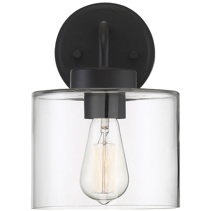 Meridian Lite Trends 1-Light Outdoor Wall Lantern in Matte Black M50034BK